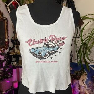 Light Blue Crop Tank Top